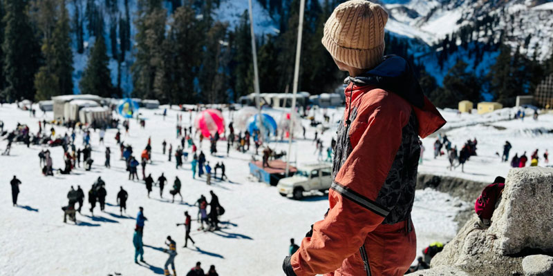 A view of Solang Valley in Winter
